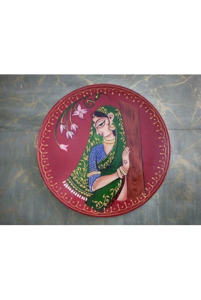 Wooden Wall Decor Plate - Red Wooden Wall Decor Plate - Red